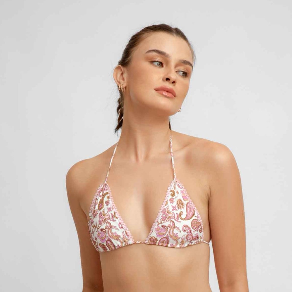 Black bough bikini top - Martini Top - XL - Swim Top - String Top